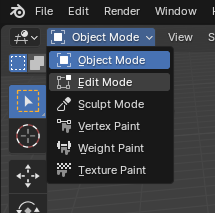 Mode select drop-down