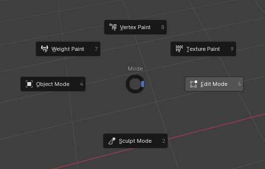 Mode Select radial menu