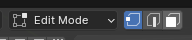 Vertex edge face selection next top mode select drop-down