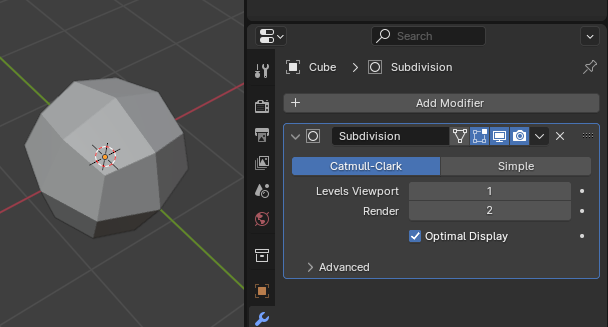 Subdivided cube