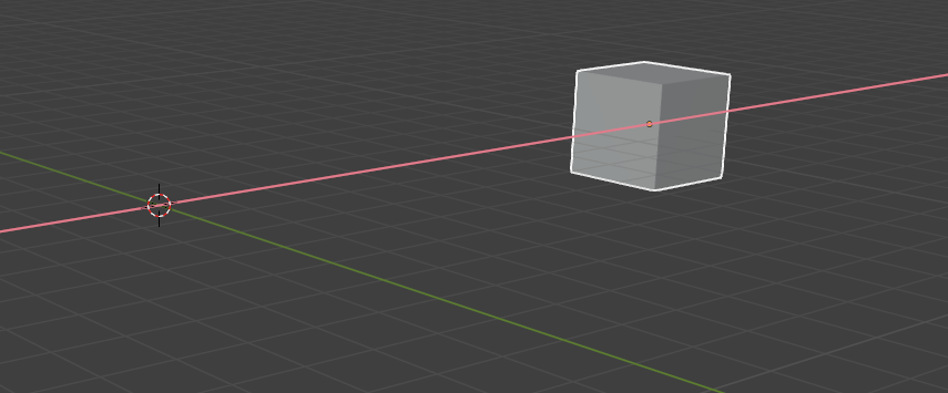 Cube moved, locked to X axis