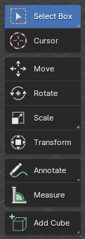 Object mode toolbar