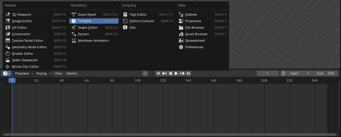 Timeline panel