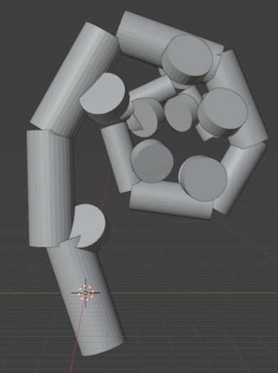 Simple koru blockout with cylinders