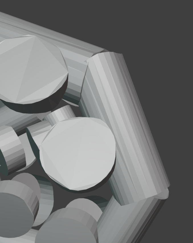 Draw brush used on the edge vertices