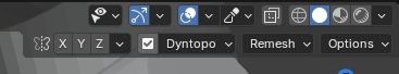 Top-right sculpting tools