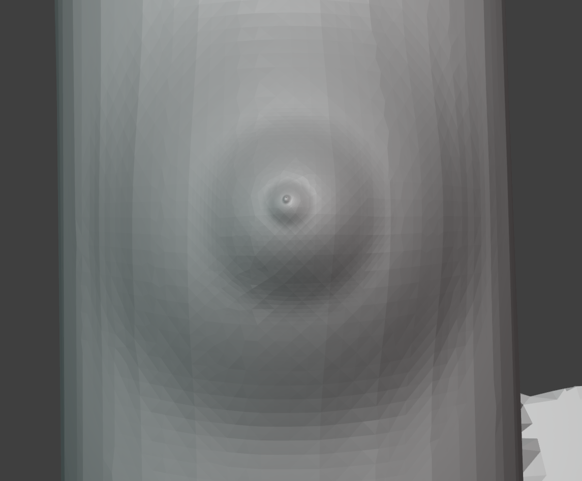 Example of different levels of polygon count for zoom levels with dyntopo