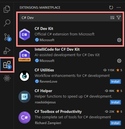 C# Dev Kit Download