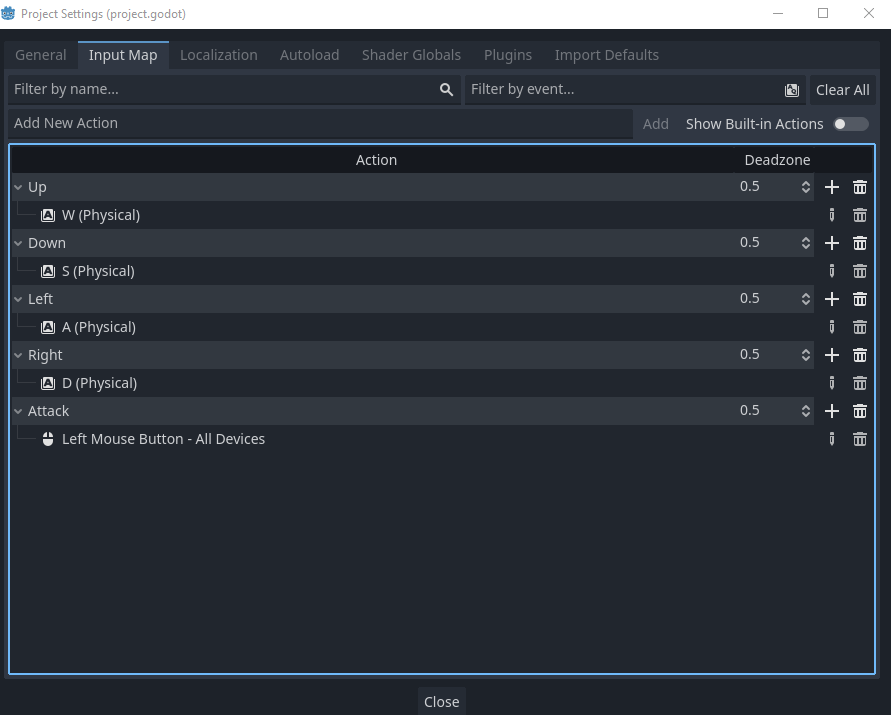 Input Actions with buttons